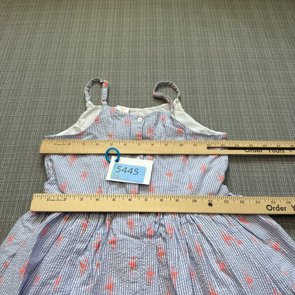 Gymboree Seersucker Flamingo Dress Size 10 Sundress Beach Summer Lined‎
